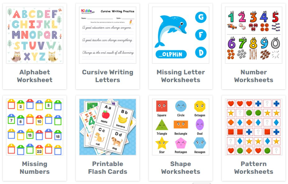 Kiddo Worksheets