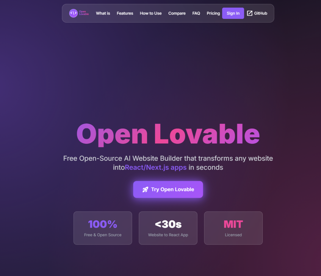 Open Lovable 😕-资源网